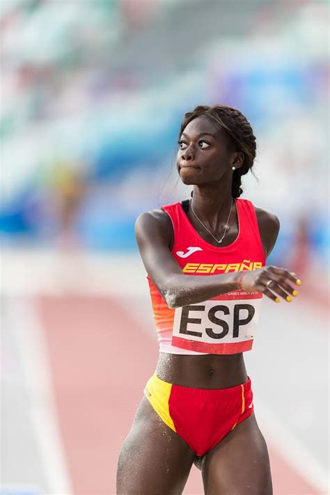 The 20-yr-old Spaniard was the champion back in 2015 of a track and field event where she won for the long jump. . Fatima diame height